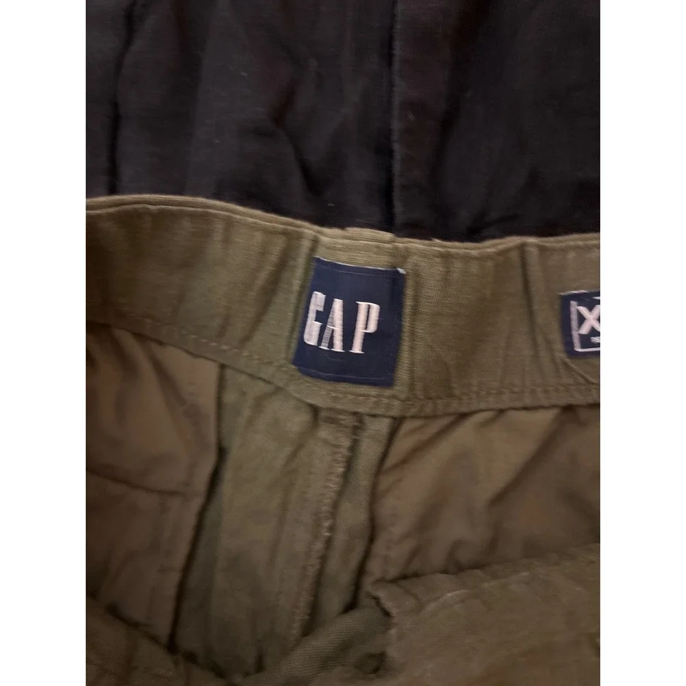 Gap 365 High Rise Linen Blend Shorts Bundle XS Petite Black Olive Green Pleated